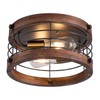 wochos Farmhouse Flush Mount Ceiling Light, 12.6 Inch 2-Light Metal