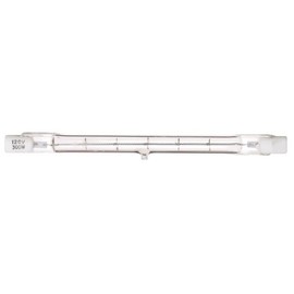 Satco S3104 Model 300T3Q/CL Light Bulb, 300 Watts, 120 Volts, 5300 Initial Lumens, T3 Lamp Shape, Double Ended Base, R7s ANSI Base, 4-11/16'' MOL, 0.38'' MOD, 1500 Average Rated Hours