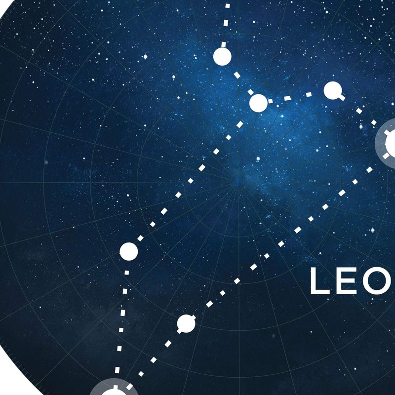 Nacnic Constellation Leo Star Symbol Poster A4 White Background