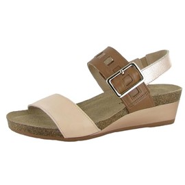 NAOT Footwear Women's Dynasty Sandal Pale Blush Leather/Caramel Leather/Soft Rose Leather - 7 N-M US