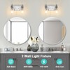 ALAISLYC 2-Light Bathroom Light Fixtures Modern Chrome Vanity Lights for