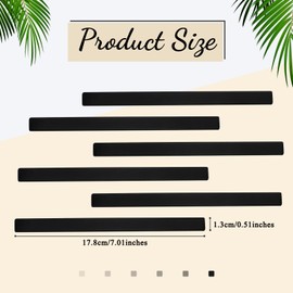 Lewtemi 36 Pieces Anodized Aluminum Bracelet Metal Stamping Blanks 7 x 0.5 x 0.05 Inches Engraving Metal Stamp Bracelet Blanks for DIY Cuff Bracelet Jewelry Making, Black