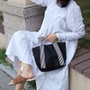 JOKnet Mailing Service, Ribbon Handle, Canvas, Women's Tote Bag, Handbag,