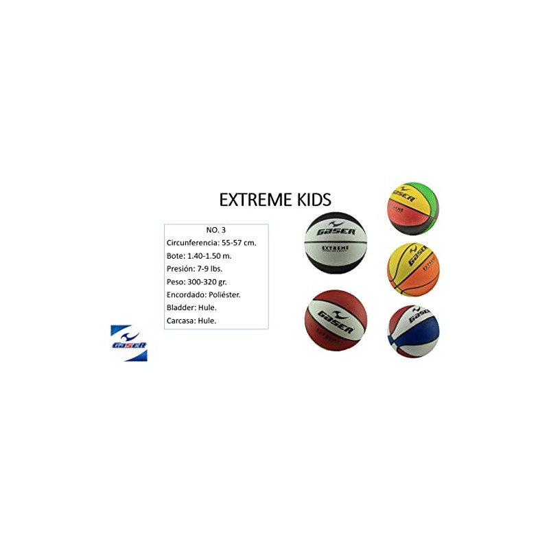 Gaser Balón de Basquetbol Modelo Extreme No. 3 (Azul)