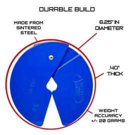 Micro Gainz Dumbbell Fractional 2.5 lb Weight Plate, Ideal for Micro Loading, (Choose Color) 4 Piece Fractional Weight Plates, Designed for Dumbbell Training, Made In USA (Blue)