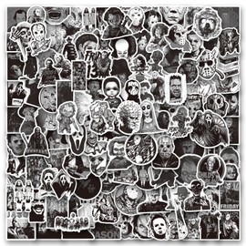 Anhstks 200 PCS Horror Stickers and Decals,Horror Movie Stickers for Water Bottles,Horror Stickers Pack for Water Bottle,Laptop,Phone,Hard Hat,Bumper,Gifts for Adult