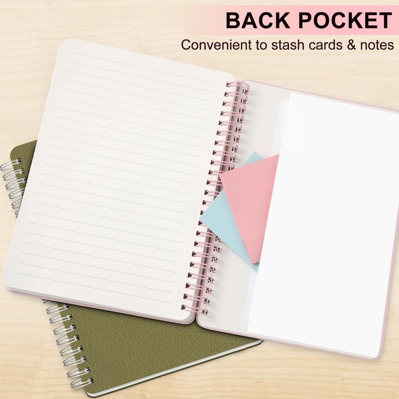 ABERLLS Pink Lined Spiral Journal Notebook with 160 Pages, 8×5.7in,