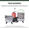 BRS-32 Portable Foldable Camping Stove Expandable Double Cooktop - Easy