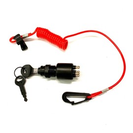 Johnson, Evinrude, OMC Ignition Key Switch & Safety Lanyard 5005801, 175974