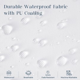 Phantoscope Pack of 2 Premium Outdoor Pillow Inserts, Dual Usage Waterproof Throw Pillows No Cover Needed, Decorative Couch Sham Cushion Stuffer Patio Couch Tent, White 12 x 20 Inches