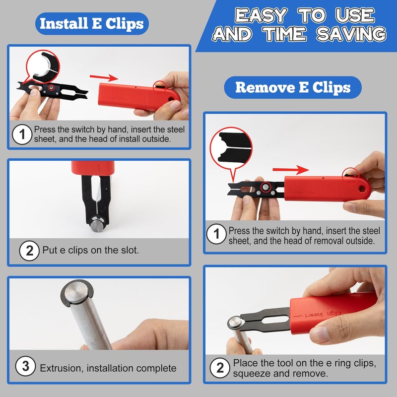 Sopnom E Clips Assortment Kit With Removal and Installation Tool,