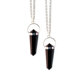 Crystal Pendants natural hexagonal and Heart Shaped crystal quartz/real crystal necklace pendants for jewelry making healing stone pendant (Tiger Eye Crystal 2 pcs)