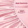 VACVELT 4pcs Pink Satin Sheets Full Size Bed Set, 15