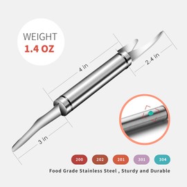 ADORAMBLING Shrimp Deveiner Tool Stainless Steel Shrimp Deveining Tool Efficient Shrimp Peeler and Deveiner Tool Portable Shrimp Cleaner Shrimp Knife for Easy Shrimp Deveining Shrimp Cleaning Tool