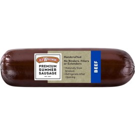 Old Wisconsin Premium Summer Sausage, 100% Natural Meat, Charcuterie, Ready to..