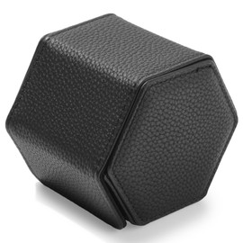 Oirlv B01801 Watch Case, 1 Piece, PU Leather, Mini, Portable, Luxury Watch Roll, Suitable for Travel, Business Trips, Presents, Gift Case (Black)