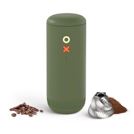 Nuttii Burr Coffee Grinder – Electric, Portable, Small, Quiet Adjustable Mini Conical Burr Coffee Bean Mill, 20 Grind Settings for Espresso, Pour-Over, French Press Moka A TIMEMORE Brand (Olive Green)