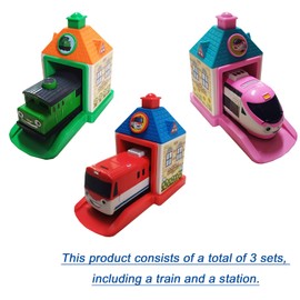 GIANANO 3 Color Bus Figures, Little Bus Friends Ti.ti.po Figures 3-Piece Set