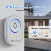Wesstun Wireless Doorbell with 2 Receivers, IP67 Waterproof Door Chime
