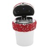 Car Ashtray DiamondStudded Smokeless Container with LED Light Indicator Multifunctional