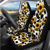 Dngkaoje Sunflower Cow Print Car Seat Cover Full Set for