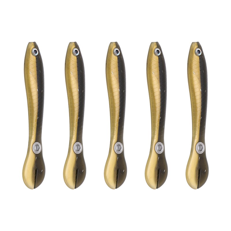 5pcs/set 10cm 6g Soft Lure with 3D Eyes Enlarged Tail