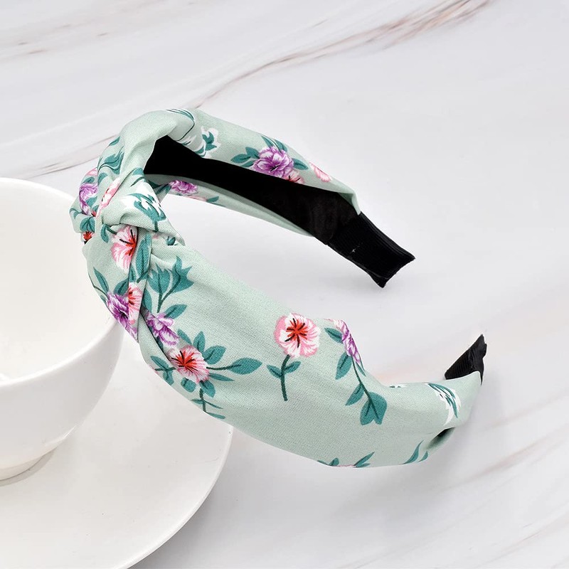 Headbands for Women Wide Solid Color Elastic 6 Packs Mixed