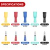 Nilight 200PCS Bullet Terminals Wire Connectors AWG 22-14 Female &