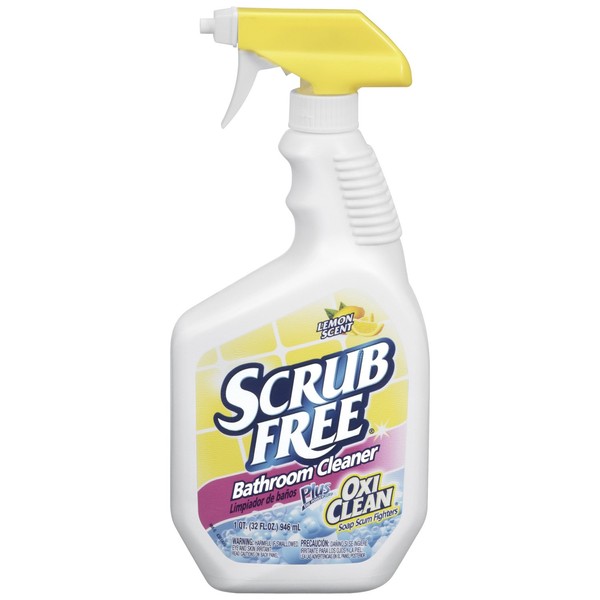 Arm & Hammer 33200-35240 Scrub Free Bathroom Cleaner with Oxi Clean, Lemon Scent, 32 oz (Pack of 8)