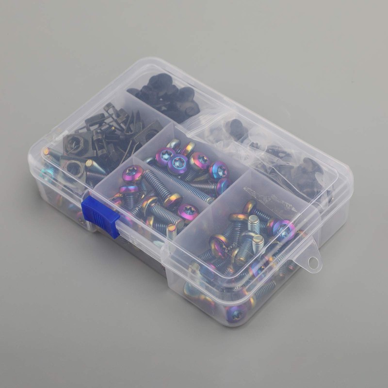 Mad Hornets 173PCS Burnt Titanium Windscreen Fairing Bolt Kit Fastener