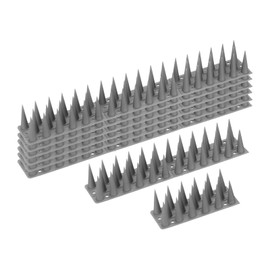 sourcing map Bird Spikes 13 Inch Plastic Deterrent Spikes for Anti Cat Pigeon for Outdoor Keep Bird Away (Gray, Pack of 6)