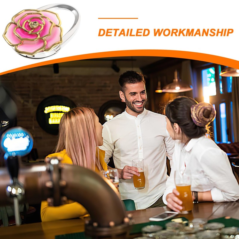 ORFOFE 2pcs Handbag Coat Hanger White Bracket Roses