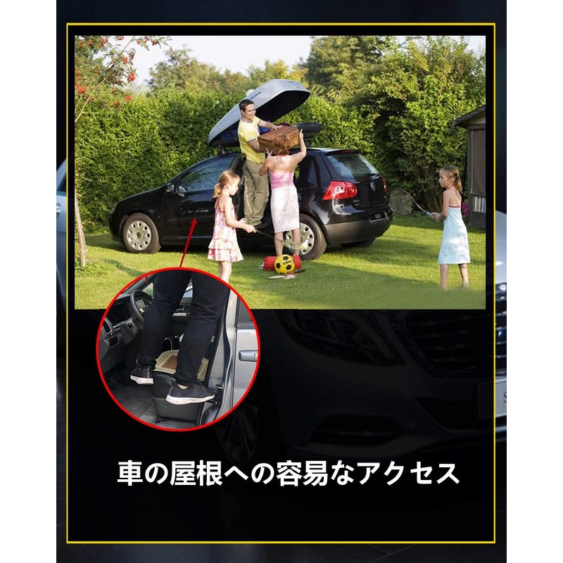 Folding Portable Car Door Step Pedal, Easy Installation, Safety Hammer