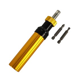 Adjustable Preset Screwdriver, Alloy Steel, Torque Screwdriver, Multi Bit Machinery, Industrial, Hand Repair Tool, Gold, 0.5-3Nm Torque Range, ASQ-3