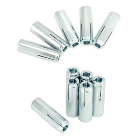 QWORK Drop-in Anchor, 100 Pcs 3/8"-16 Inner Female Thread Expansion Anchor, Zinc Plated Surface Drop in Anchors for Solid Concrete(Only)