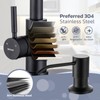 WEWE Black Kitchen Faucet with Soap Dispenser, Kitchen Sink Faucet