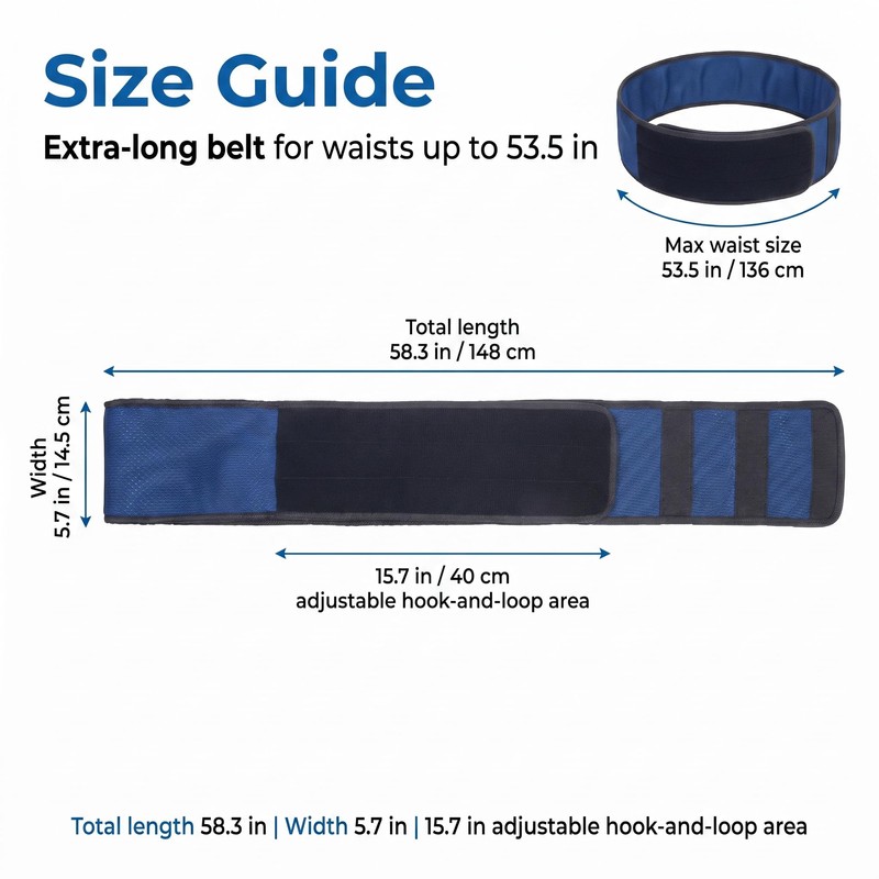 Wheelchair Safety Belt, Adjustable Waist Restraint Strap, Soft Padded Anti-Slip