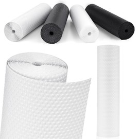 MooiFun Drawer Liners, Waterproof Shelf Liner, Anti-Slip Non-Adhesive BPA Free Kitchen Cupboard Cabinet Liner Refridge Fridge Mats Sink Protector Strong Durable for Home Office (12" x 120"/White)