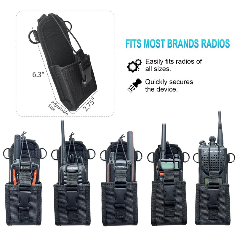 Radio Strap Holster for Firefighters, Adjustable Wide Shoulder Strap with