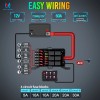 MICTUNING RGB 6 Gang Switch Panel ON/OFF Circuit Control Relay