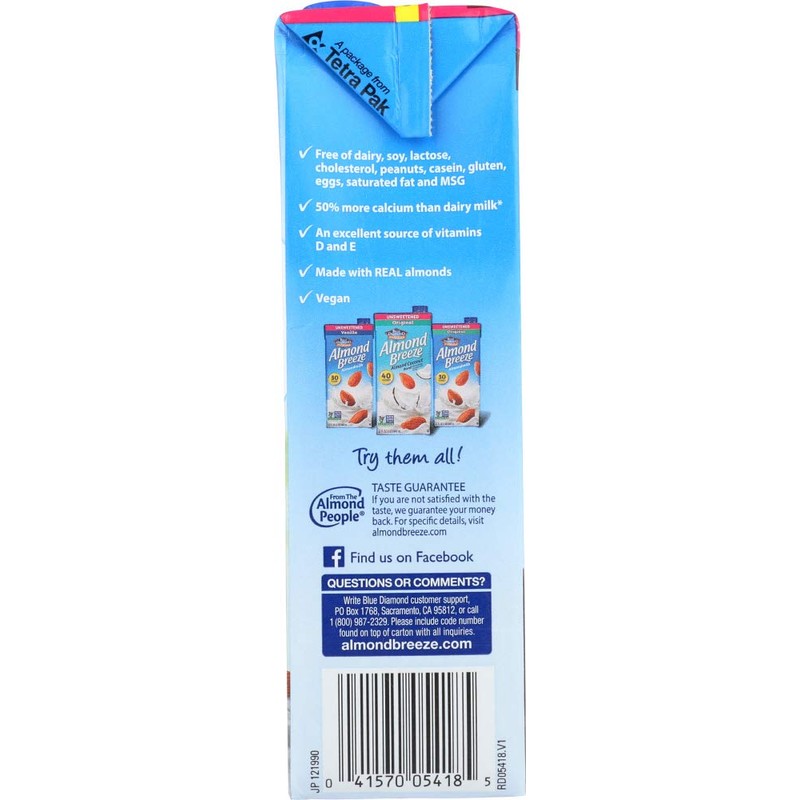 Blue Diamond Growers - Almond Breeze Almond Milk Unsweetened Chocolate