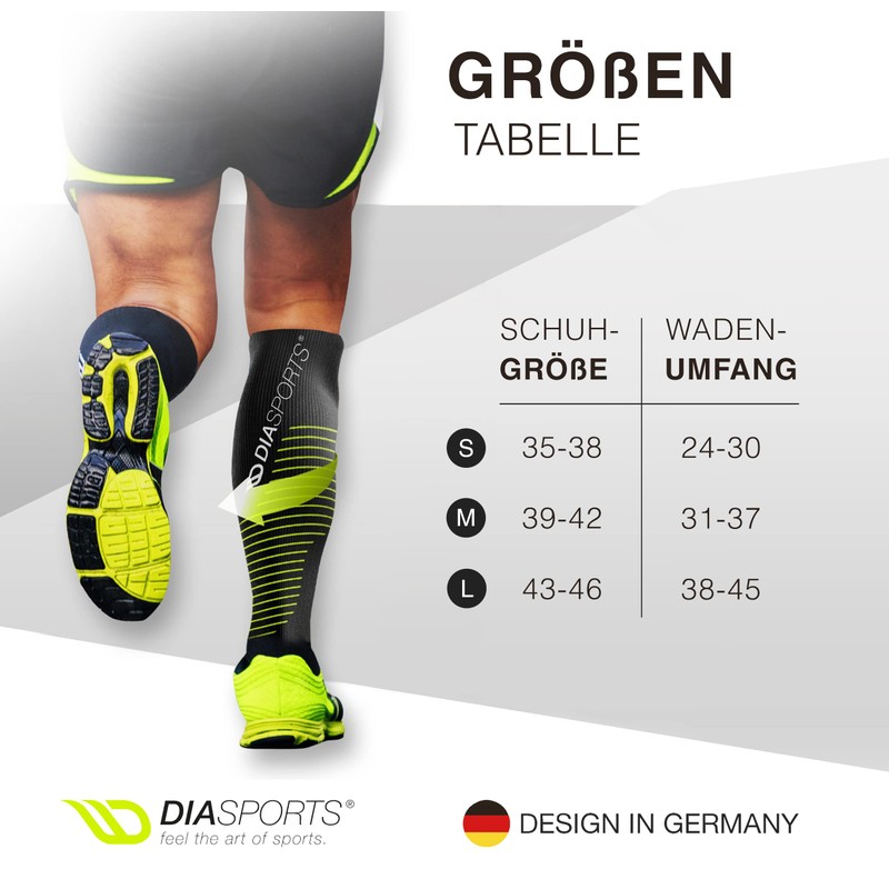 Diasports Runstars Compression Socks for Marathon & Triathlon, High-Quality Compression