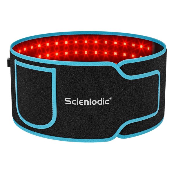 Scienlodic Red Light Therapy Belt, Infrared Light Therapy Belt for Relief of Inflammation, Pain Relief, 660 nm & 850 nm Red Light Therapy Device for Back, Body and Joints with Timer