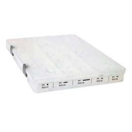 Natural Polypropylene Plastic Welding Rod Assortment with Organizer Case, 5 Profiles, Labeled Compartments