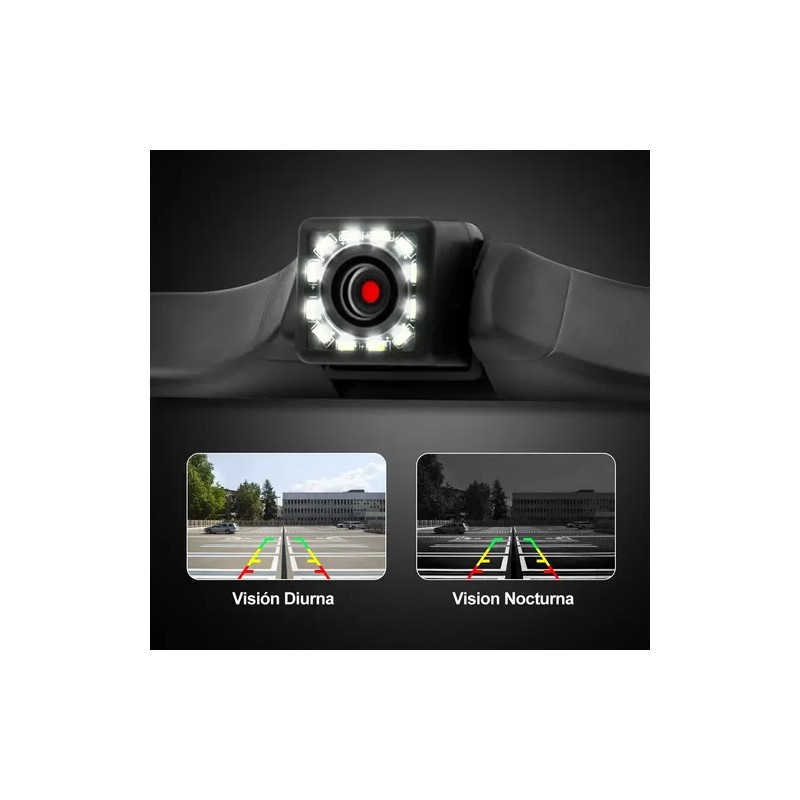Cámara De Marcha Atrás Para Coche 12 Luces Led Impermeable