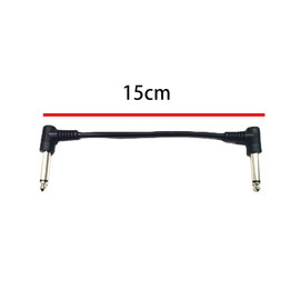 Guitar Pedal Cable Set, 6-Pack, Right Angle Connectors, Noise-Free Effect Cables