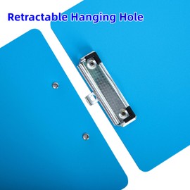 Clipboard A4, 2 Clipboards with Rubberised Metal Clamp, Clipboard Writing Pad for Office, Students and Workshop - Blue