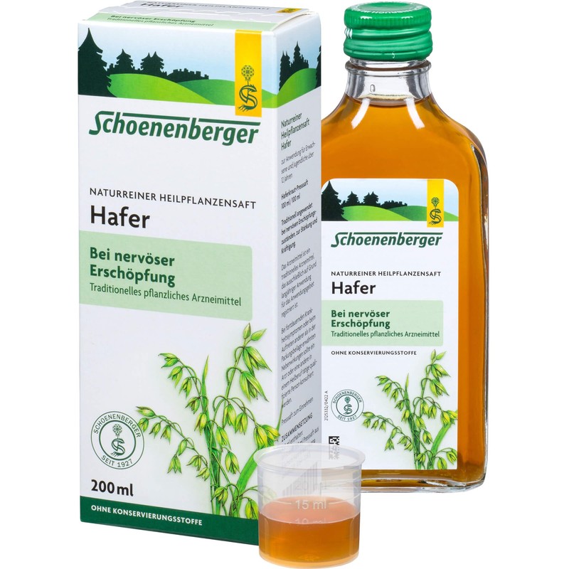 Schoenenberger Natural Medicinal Plant Juice Oat, 200 ml Solution
