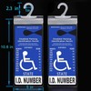 Car Handicap Placard Holder 10.6" x 5", Ultra Transparent Plastic