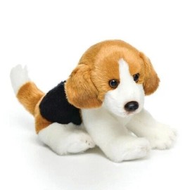 Can You Imagine Plush Beige Black White Todd the Beagle Dog Small New P00015